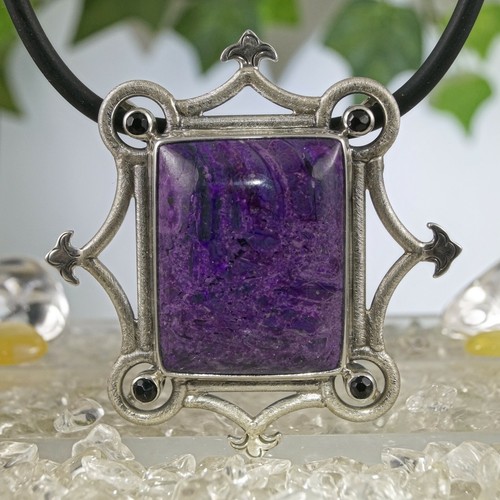Ciondolo sugilite argento 925 - ciondolo,